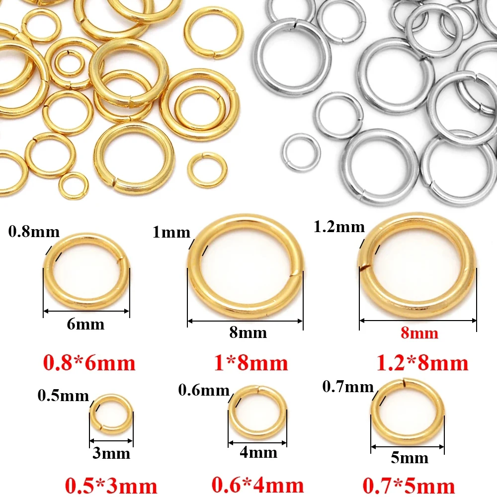 Top Trends: 4mm 5mm 6mm 7mm 8mm Gold Stainless Steel Jump Rings Open Split Ring Connectors For DIY Jewelry Making Supplies Wholesale Items Shoppable Styles