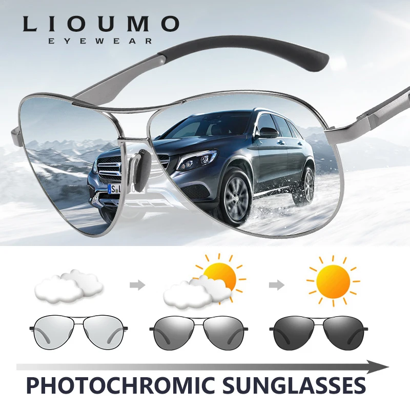 Top Trends: Classic Brand Design Pilot Photochromic Sunglasses Men Polarized Safety Driving Sun Glasses Women Anti-Glare Gafas De Sol Hombre Shoppable Styles