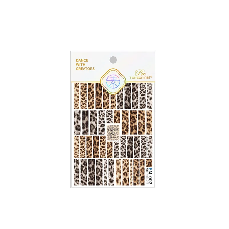 Top Trends: 1 Sheet 5D Realistic Metallic Luster Glitter Graceful Leopard Print Adhesive Nail Art Stickers Decals Manicure DIY Accessories Shoppable Styles - Image 5