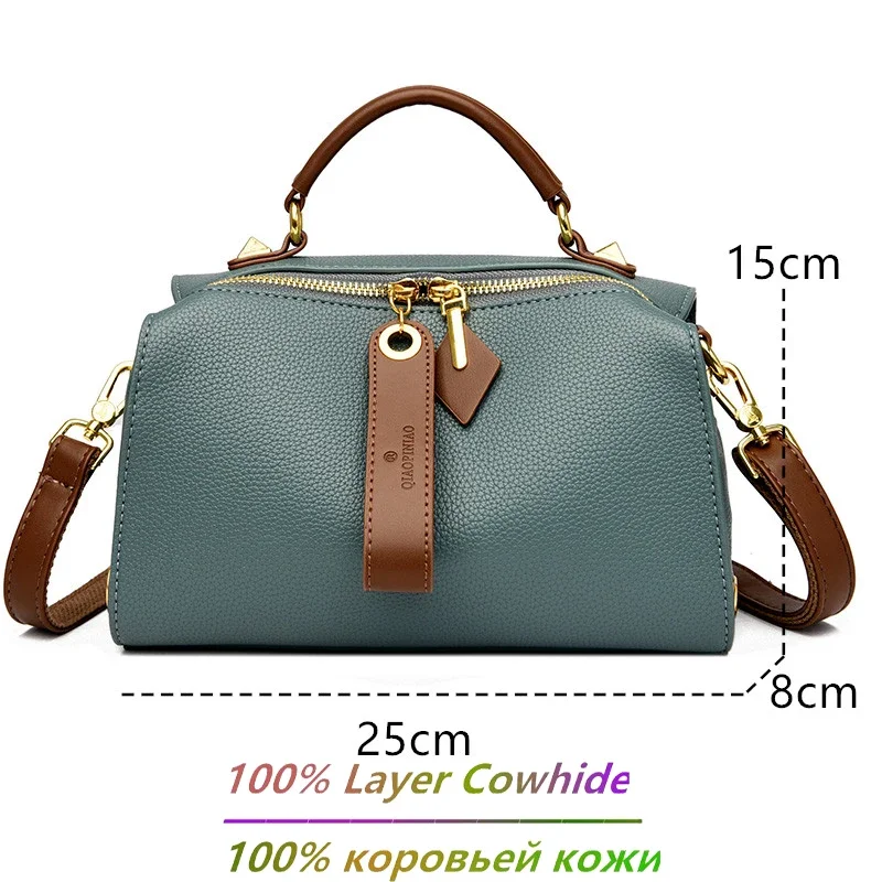 Top Trends: High Quality Solid Color Leather Shoulder Crossbody Bag For Women 2023 Luxury Women's Handbag Designer Female Messenger Tote Sac Shoppable Styles - Image 4