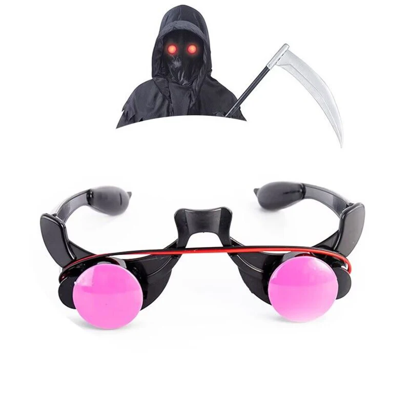 Top Trends: Halloween Light-Up LED Eyewear Anime Role Playing Props Funny Novelty Luminous Glasses Red Eyes Cosplay Masquerade Party Props Shoppable Styles