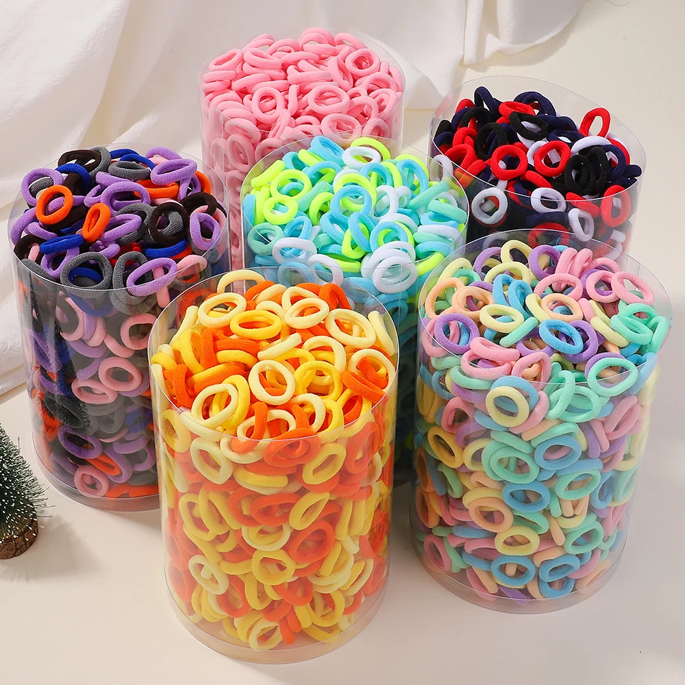 Top Trends: 50 / 100 / 300pcs Kids Elastic Hair Bands Girls Sweets Scrunchie Rubber Band For Children Hair Ties Headband Baby Hair Accessories Shoppable Styles