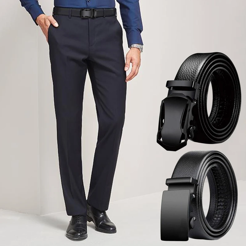 Top Trends: Metal Buckle Belt With Square-shaped Buckle Men Suit Belt Clothing Retro Style Belt Casual Leather Belt Shoppable Styles