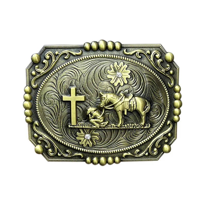 Top Trends: Western Cowboy Relief Belt Buckle Metal Multiple Type Personality Rock Belt Link Buckle Unisex Belt Buckle DIY Supplies Shoppable Styles