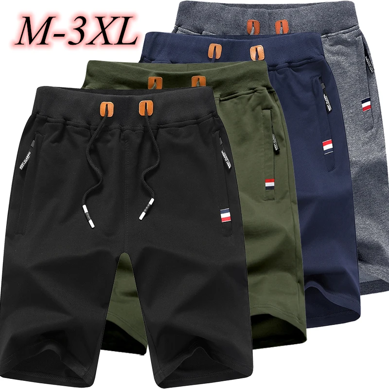 Top Trends: Mens Casual Summer Sports Jogger Drawstring Shorts Plus Size Solid Color Zipper Pocket Pants Cotton Beach Short Pants Shoppable Styles