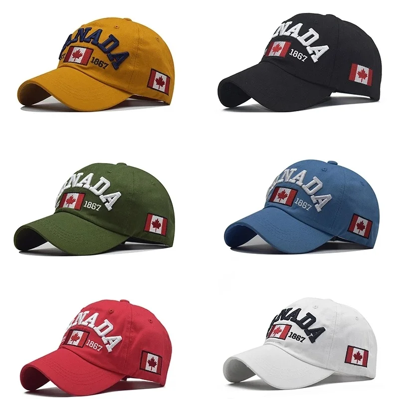 Top Trends: I Love Canada Baseball Caps For Women Men Spring Summer Embroidery Snapback Casual Cotton Dad Hats Hip Hop Caps Gorra Casquette Shoppable Styles