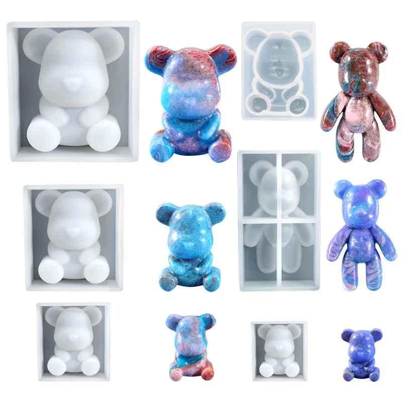 Top Trends: Crystal Epoxy Silicone Mold 3D Little Bear Jewelry Keychains Mold For DIY Resin Making Hanging Ornament Mold Shoppable Styles