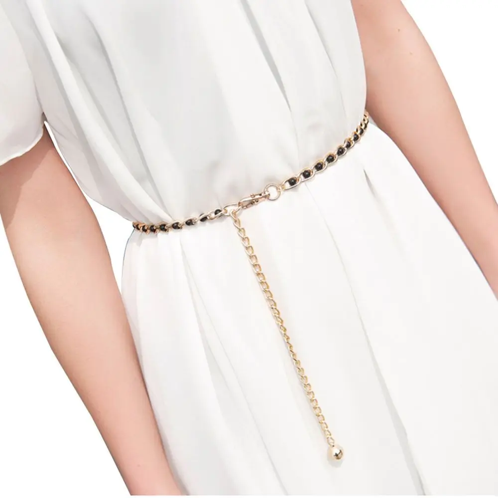 Top Trends: Boutique Decorative Belts Big Dress Gold Plated Female Braided Casual Pearl Bead Waist Belt Pearl Waist Chain Chain Shoppable Styles