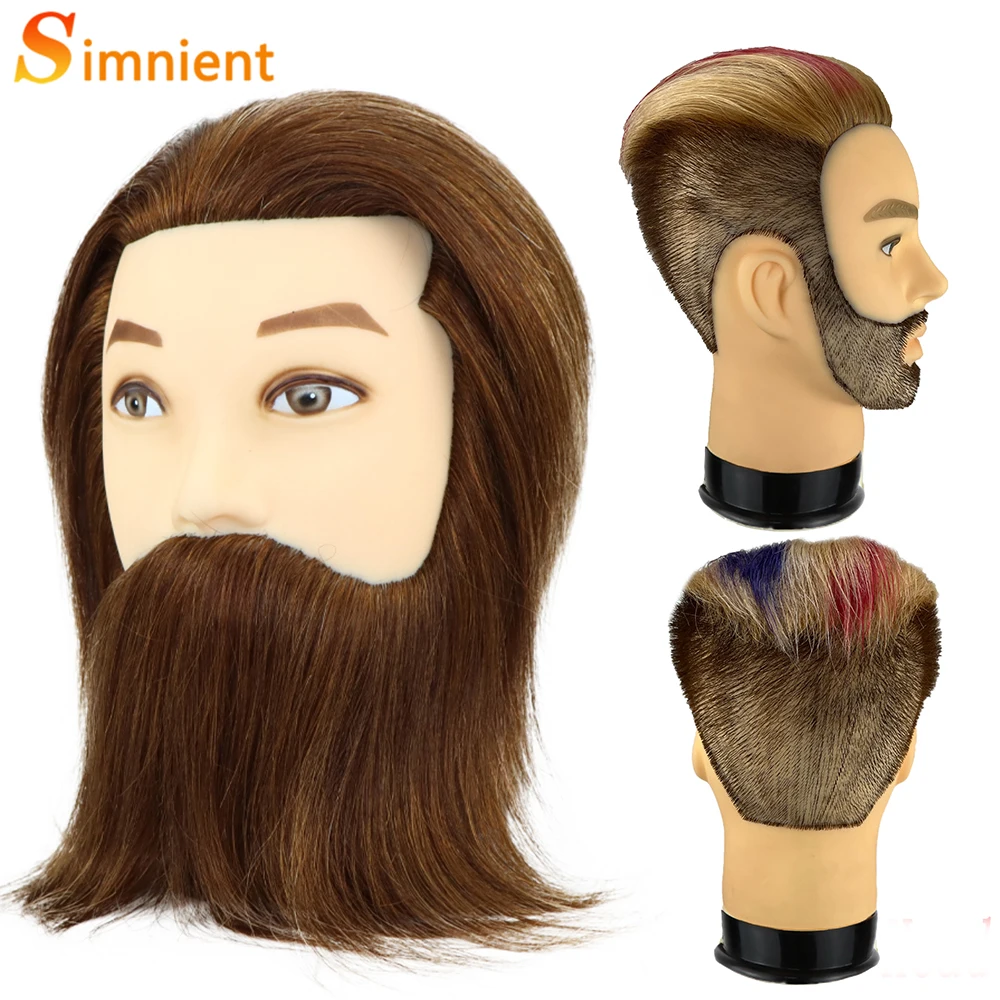 Top Trends: Male Mannequin Head With 100% Remy Human Hair Black For Practice Hairdresser Cosmetology Training Doll Head For Hair Styling Shoppable Styles