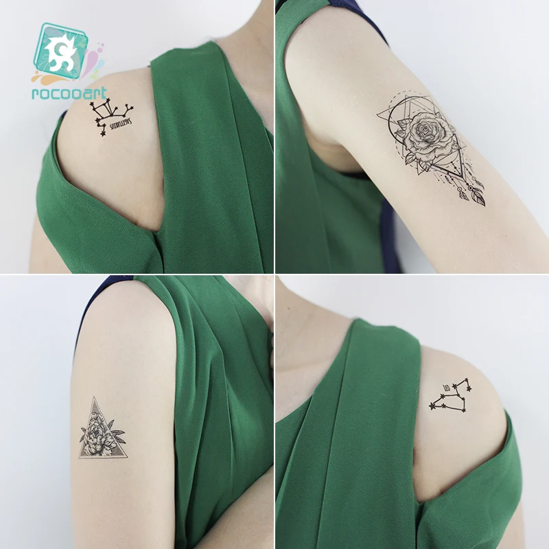 Top Trends: 30 Sheets Temporary Tattoo Sticker Waterproof Body Art Line Rose Star Small Fake Tatto Butterfly Flower Hand Tatoo For Women Men Shoppable Styles - Image 6