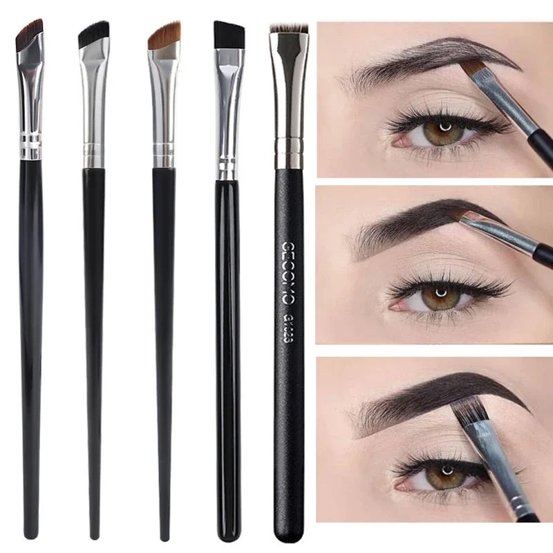 Top Trends: 1 / 2 / 3PCS Blade Eyeliner Eyebrow Brushes Ultra Thin Fine Small Angle Flat Makeup Brushes High Quality Brow Contour Makeup Tools Shoppable Styles