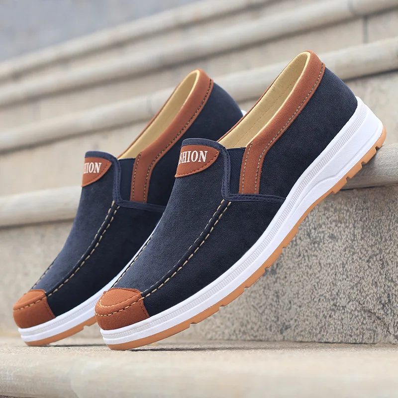 Top Trends: Men Casual Canvas Shoes Soft Slip On Loafers Old Beijing Breathable Flats Moccasin Lightweight Cloth Shoes 2022 New Men Sneakers Shoppable Styles