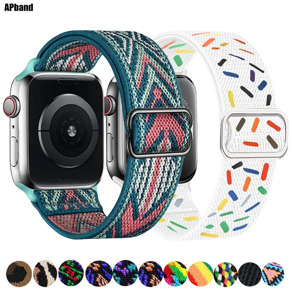 Top Trends: Scrunchie Strap For Apple Watch Band 45mm 44mm 40mm 41mm Adjustable Nylon Solo Loop Bracelet IWatch Series Ultra 3 4 5 Se 6 7 8 Shoppable Styles