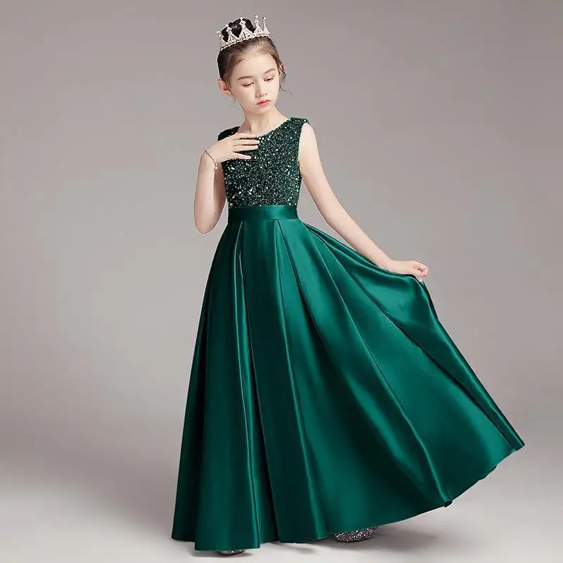 Top Trends: Children Girl Dress Shiny Luxury Princess Dresses Piano Competition Costume Clothes Evening Birthday Party Dresses Daughter Gift Shoppable Styles