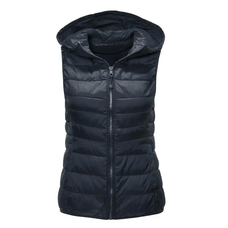 Top Trends: Winter Womens Hooded Outerwear Sleeveless Hooded Jackets Cotton-padded Warm Pure Color Coat Shoppable Styles - Image 3