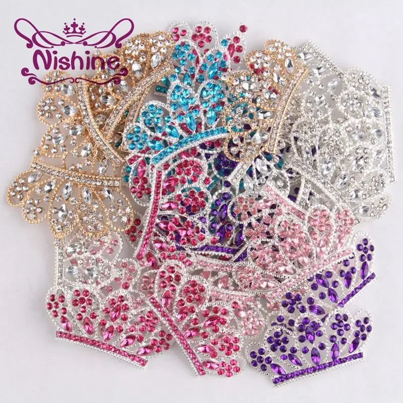 Top Trends: Nishine 5PCS Diy Bling Alloy Crown Button For Girls Women Headband Wedding Party Bride Headwear Hair Embellishment Buttons Shoppable Styles