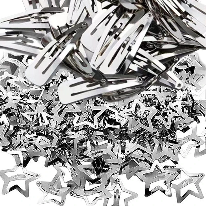 Top Trends: YK2 Silver Jewelry Star Hair Clips Metal Droplet Hairpins Hair Barrettes Clip Girls Baby Ins Korean Hairpin Headwear Accessories Shoppable Styles