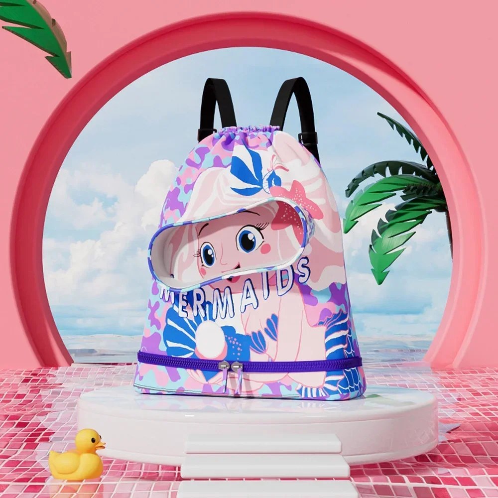 Top Trends: Children's Waterproof Swimming Bag Outdoor Swimming Pool Beach Dry Wet Separation Storage Bag Boys Girls Beam Mouth Backpack Shoppable Styles - Image 2