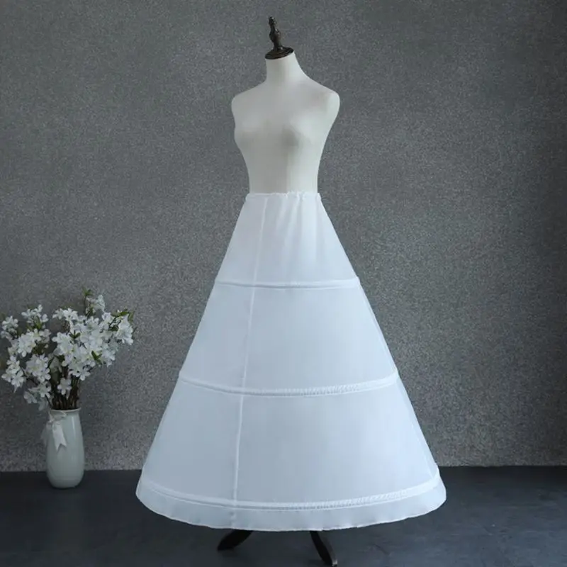 Top Trends: Womens Adjustable Waist 3 Hoop A-Line Wedding Bridal Petticoat Crinoline Single Layer White Ball Gown Half Slip Underskirt Shoppable Styles