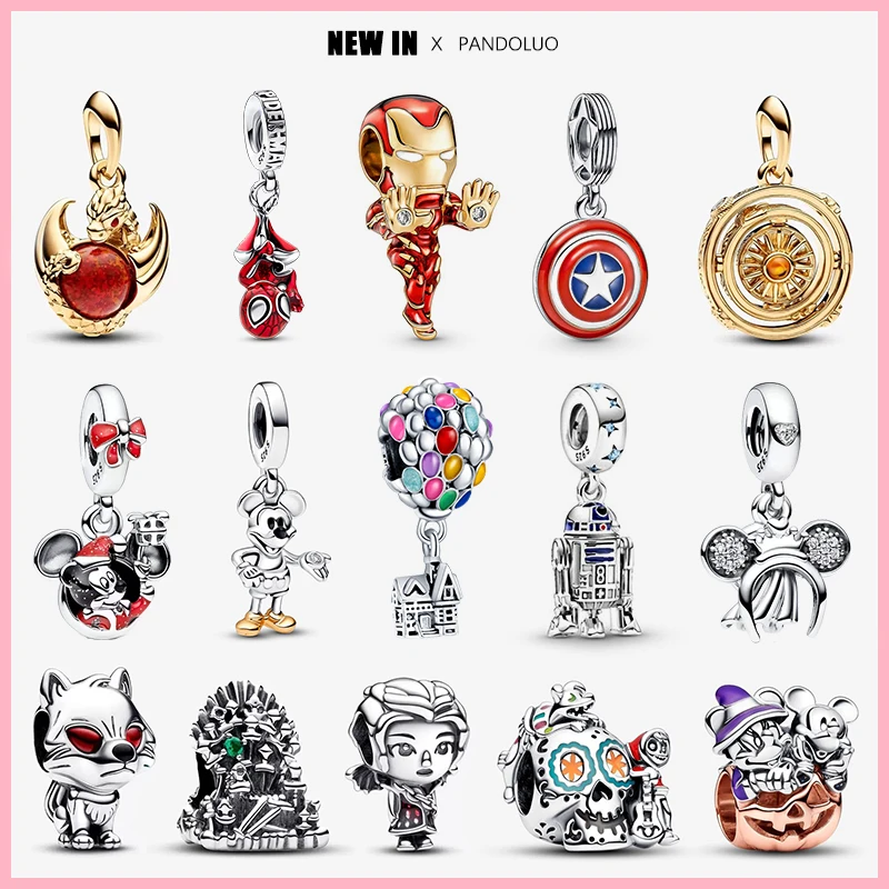 Top Trends: 2023 New In Hot Sale Disney Marvel Charm Beads Fit Pandora Charm Original Bracelet 925 Silver Women Dragon Pendant Jewelry Gift Shoppable Styles