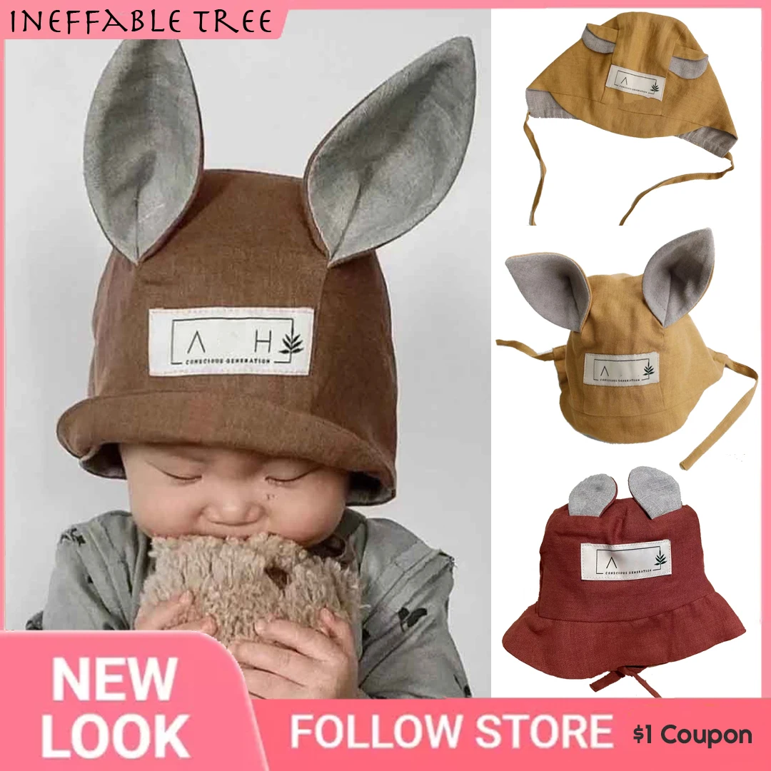 Top Trends: INS Kids Bunny Hat Baby Photography Props Newborn Boy Cartoon New Autumn Toddler Girls Bucket Hat Cotton Fisherman Sun Caps Shoppable Styles