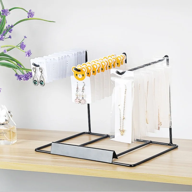 Top Trends: Metal Jewelry Display Rack Shelf Earrings Necklace Bracelet Ring Organizer Hanger Stand Retail Exhibitor Shop Display Shoppable Styles