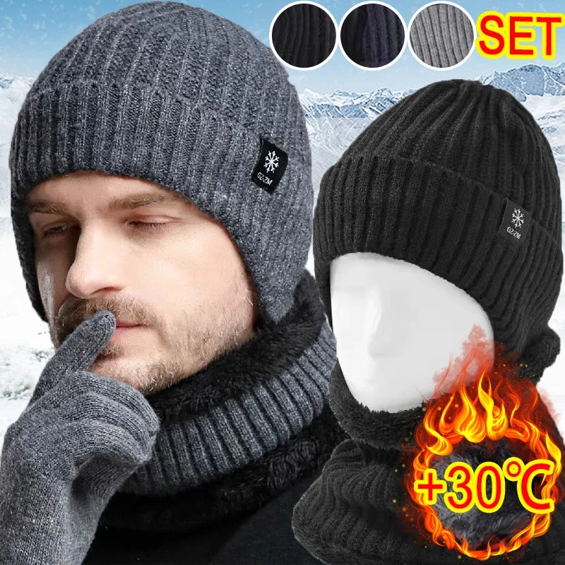 Top Trends: Winter Warm Caps With Face Neck Protect Cover Men Velvet Coral Fleece Thickening Plus Skullies Beanies Scarf Mask Bonnet Hats Shoppable Styles