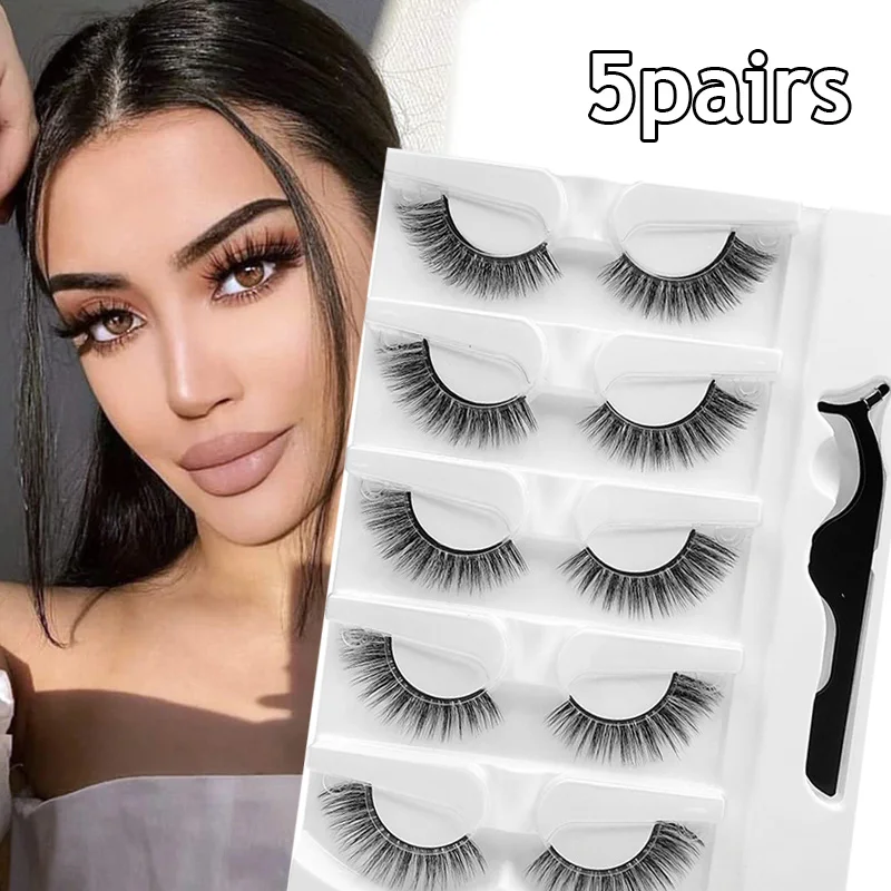 Top Trends: Natural Curly Self-adhesive Fake Eyelashes Glue-Free Reusable Lashes Extension 3D Faux Mink Hair Waterproof Adhesive Tape Lashes Shoppable Styles