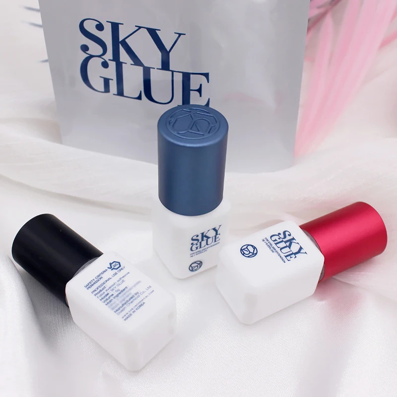 Top Trends: 1 Bottle Sky Glue Fake Eyelash Extensions Adhesive 5ml Red Cap Black Fast Dry Sealed Bag Beauty Makeup Tools Professional Korea Shoppable Styles