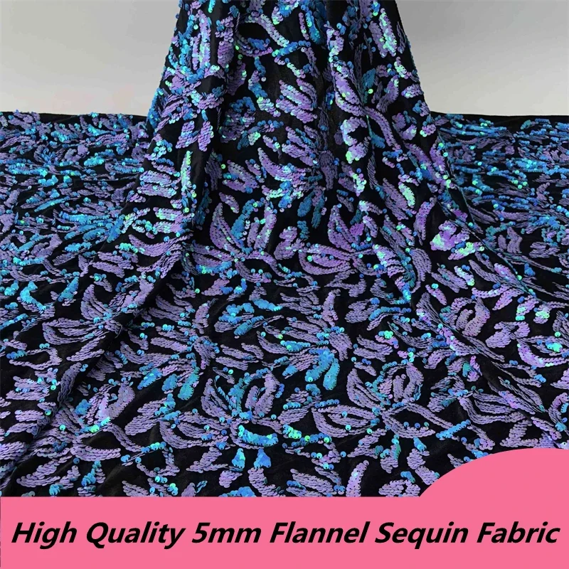 Top Trends: Popularity Flowers Sequins Fabric 5MM Flannel Fabrics Accessories Sewing Skirt Evening Dress Home Decoration Embroidered Shoppable Styles