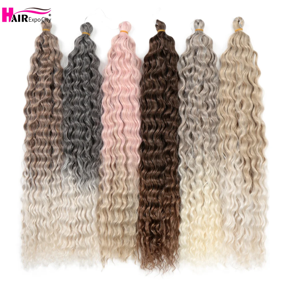 Top Trends: Ariel Curl Deep Wave Braiding Hair Extension Natural Synthetic African Afro Hair Water Twist Crochet Braids Hair Expo City Shoppable Styles