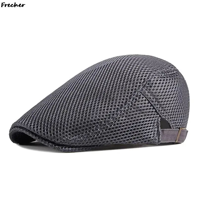 Top Trends: Breathable Mesh Newsboy Caps Summer Flat Hats Men Women British Beret Hat Driving Cabbie Cap Fashion Golf Caps Fashion Casquette Shoppable Styles - Image 4