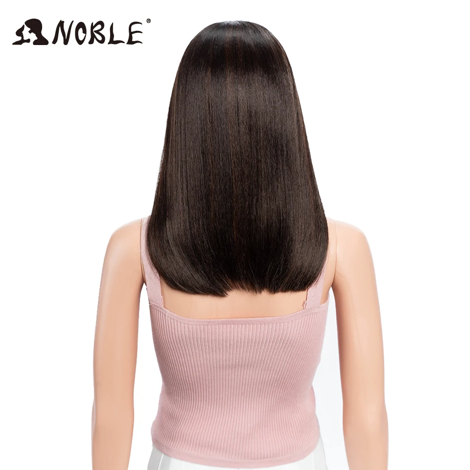 Top Trends: Noble Short Bob Wig Synthetic Lace Frong Wig Staight Bob Wig Baby Hair Wigs For Women Synthetic Hair Lace Wig Heat Resistant Wig Shoppable Styles - Image 5