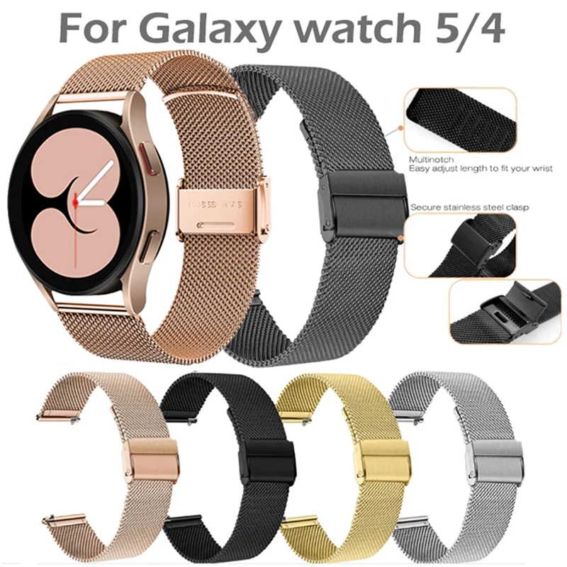 Top Trends: Mesh Stainless Steel Metal Strap For Samsung Galaxy Watch 5 4 44mm 40mm 45mm / Watch4 Classic 46mm 42mm SmartWatch Watch4 Correa Shoppable Styles