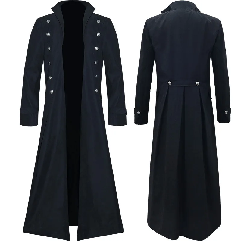 Top Trends: Y2K Victorian Coat Uniform Halloween Costume Men Steamcoat Punk Vintage Jacket Gothic Double Breasted Outwear Coats Jackets Shoppable Styles