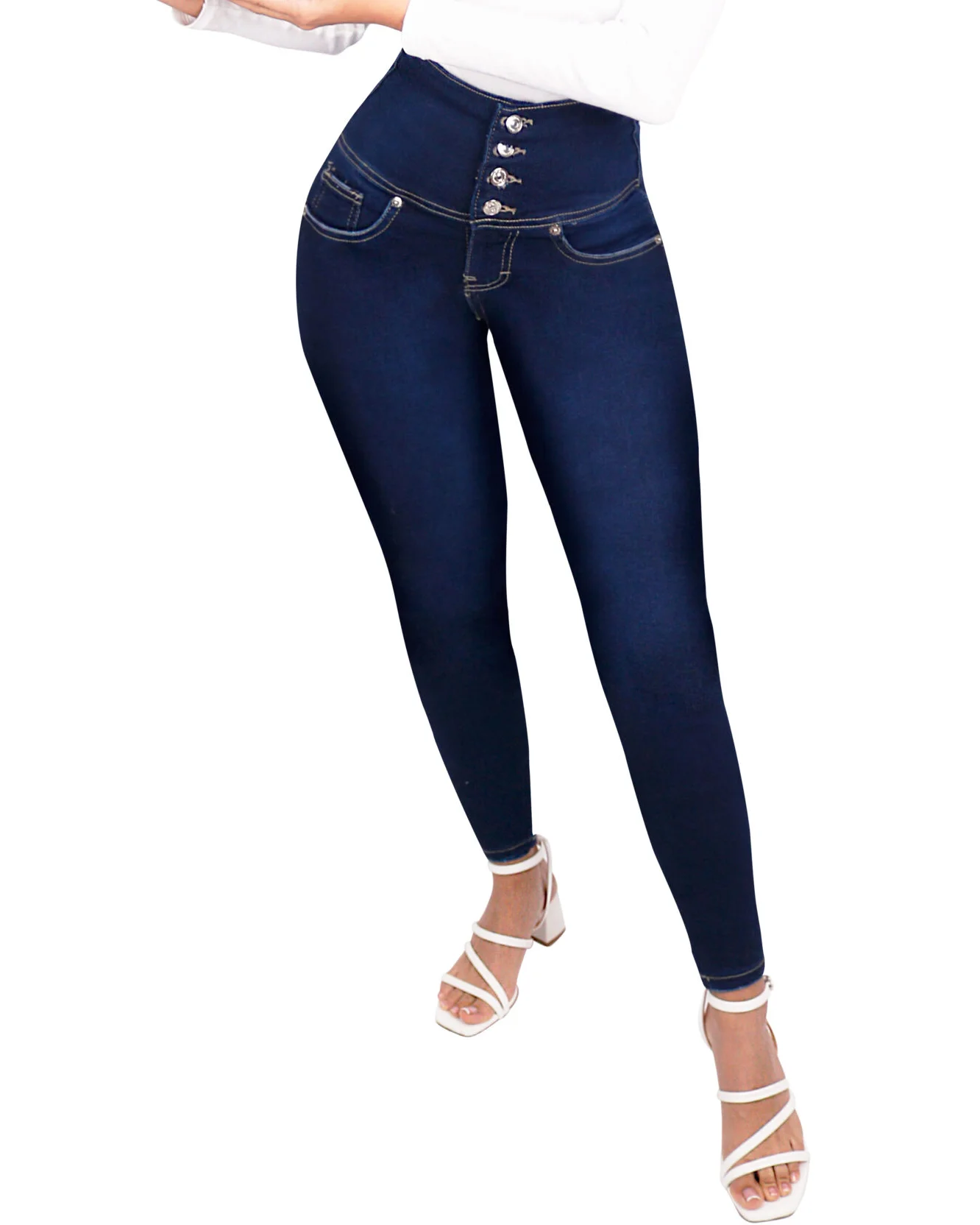 Top Trends: Women High Waist Jeans 2023 Spring Summer Skinny Casual Office Lady Slim Lifting Butt Denim Pencil Pants Female Elastic Trousers Shoppable Styles