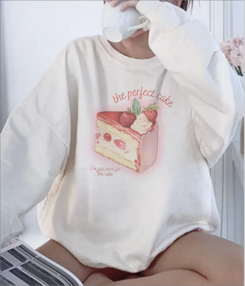 Top Trends: Strawberry Cake Patisserie Pullover For Baker Trendy Crewneck Sweatshirt Gift For Bake Lover Preppy Sweatshirt Gift For Her Shoppable Styles