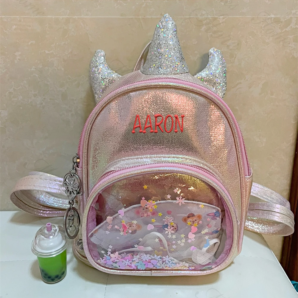 Top Trends: Children's Bag 2023 New Cartoon Cute Unicorn Mini Backpack Personalized Name Kindergarten School Bag Custom Baby Gift Backpacks Shoppable Styles