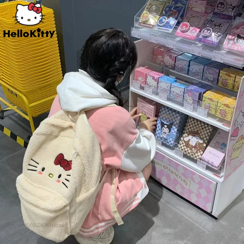 Top Trends: Sanrio Hello Kitty Backpack New Plush Cute Bags Y2k Student Large Capacity Schoolbag Korean Fashion Backpacks Women Shoulder Bag Shoppable Styles