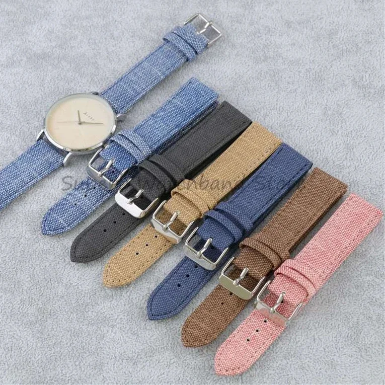 Top Trends: 10 12 14 16 18 20 22mm Vintage Denim Pattern Watch Strap Soft Band For Men Women Universal Bracelet Watch Accessories Shoppable Styles