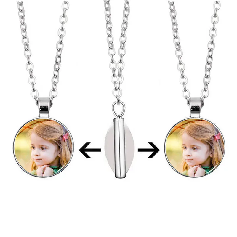 Top Trends: Diy Creative Handmade Double-Sided Custom Pendant Necklace Personality Cute Baby Children Family Couple Art Crystal Photo Jewelr Shoppable Styles