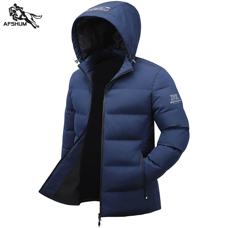 Top Trends: Mens Parka Stand Hooded Men&#039;s Jacket Winter New Medium-length Section Warm Jackets Men Business Leisure Coat Teenager Coats 813 Shoppable Styles