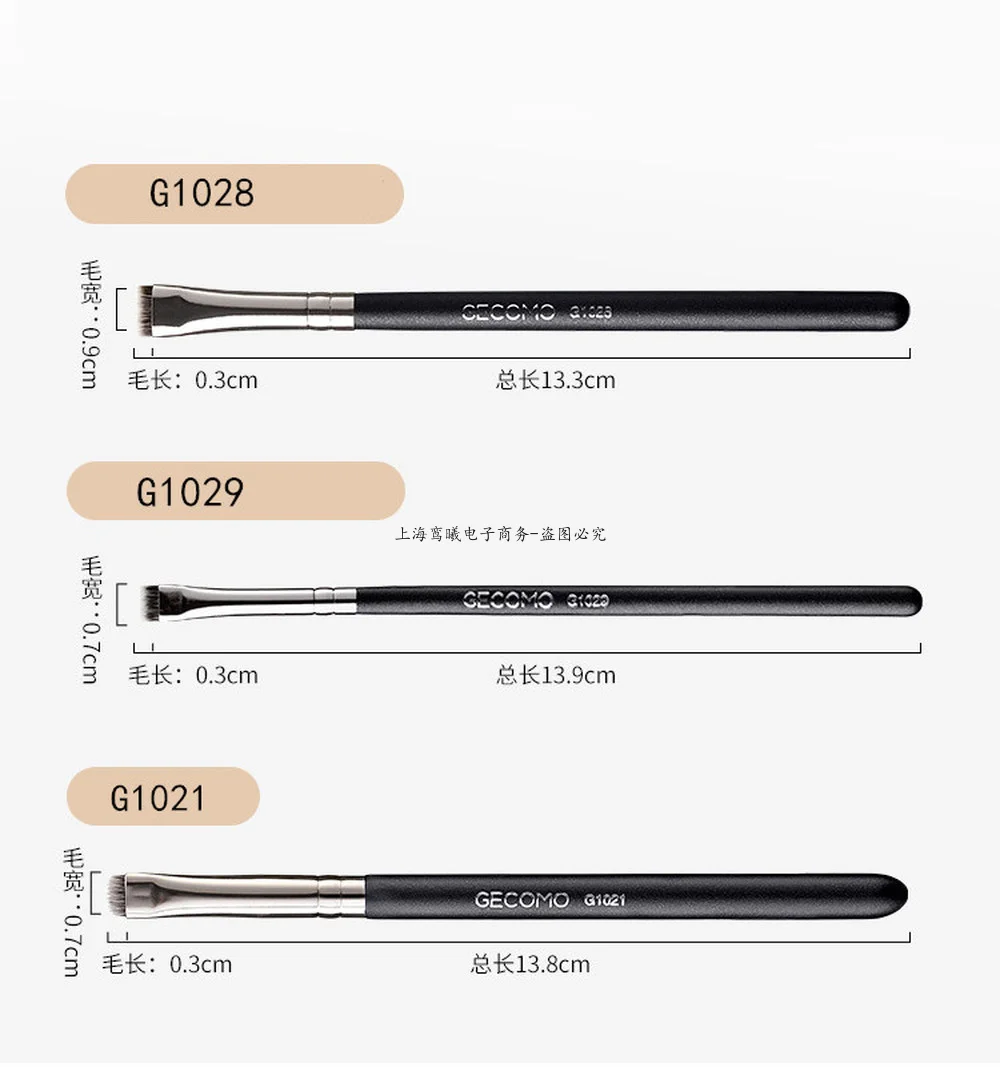 Top Trends: New 1 / 2 / 3 Pcs Eye Makeup Brush Flat Eyeliner Eyebrow Blending Beauty Make Up Brush Soft Nylon Hair 3 Styles For Choose Shoppable Styles - Image 3