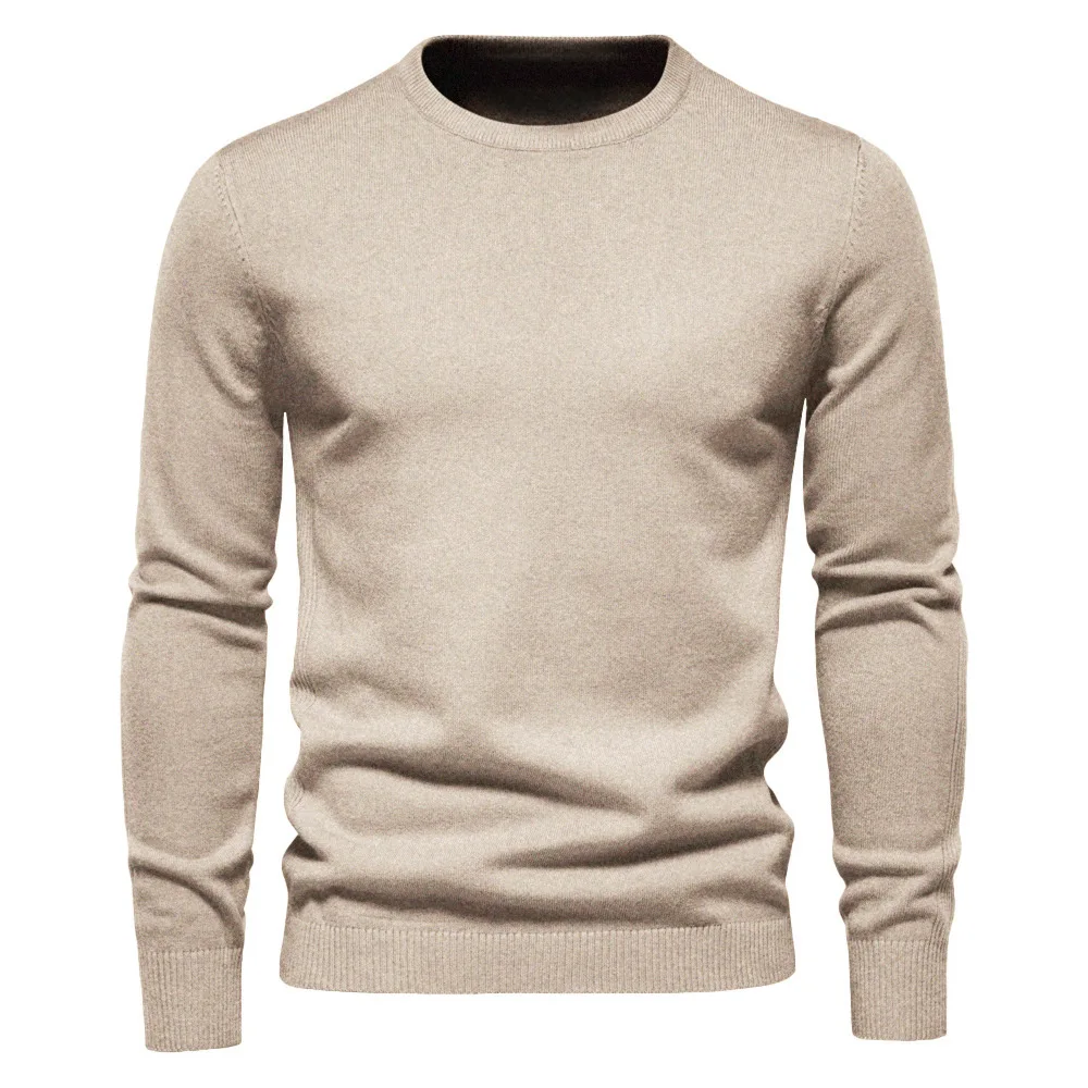 Top Trends: New Men&#039;s Sweater Round Collar Pullove Solid Color Winter Classical Sweatshirt Warm Mens Fashion Daily Wear Sweater Shoppable Styles