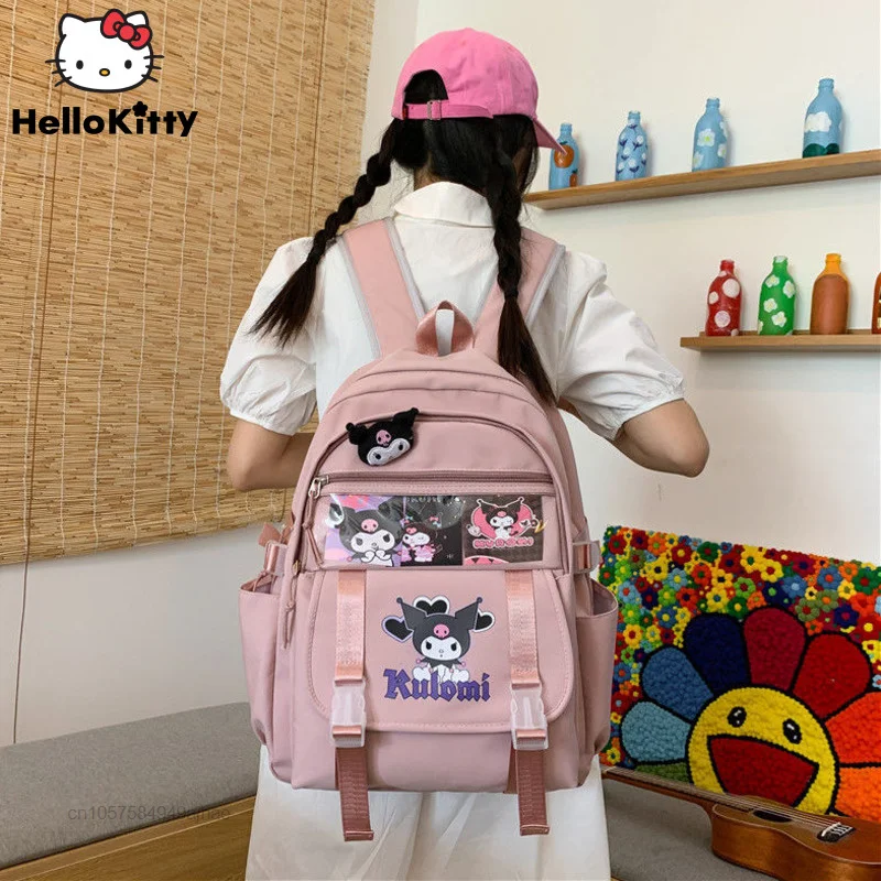 Top Trends: Sanrio Cartoon Kuromi Large Capacity Backpack School Bags For Teenage Girls Women Korean Fashion Handbags Y2k Student Backpacks Shoppable Styles