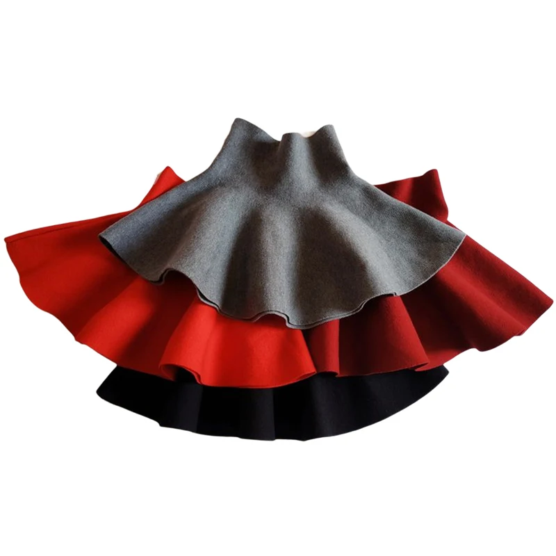 Top Trends: 2-12Year Toddler Baby Girl Knit Skirt For Kids Autumn Winter Princess Skirts Pleated Children Clothing School Girls Tutu Clothes Shoppable Styles