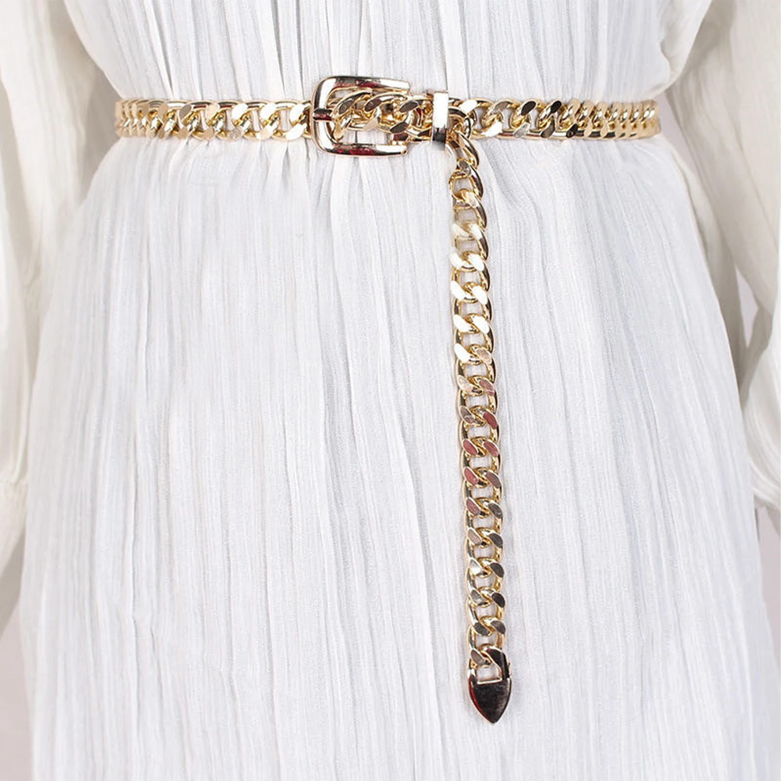 Top Trends: Hot Women Chain Belt Metal Waist Chain Dress Belts Adjustable Shoppable Styles - Image 2