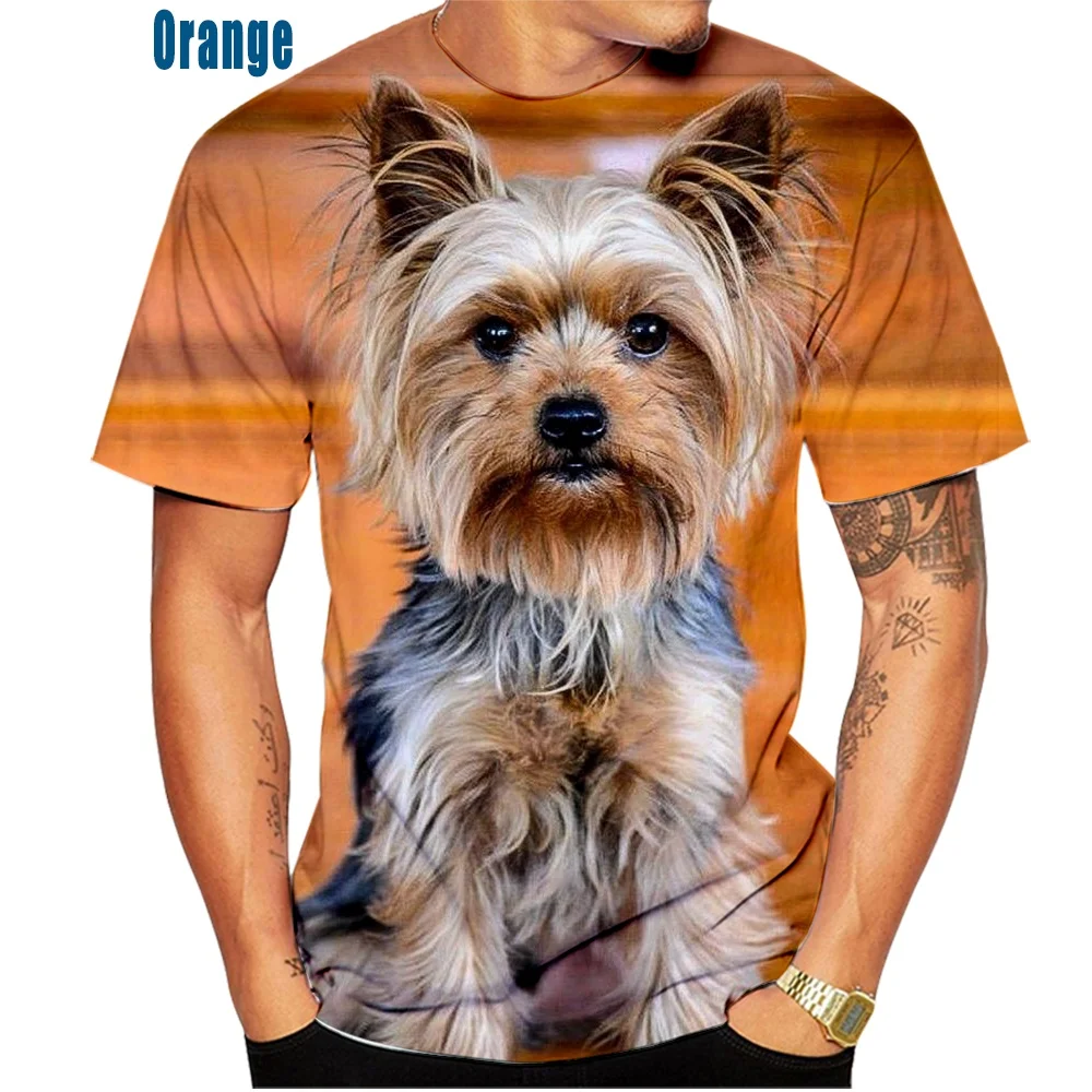 Top Trends: New Cute Pet Dog Yorkshire Terrier 3D Printing T-shirt For Men's And Women's Summer Fashion Casual Funny O-Neck Short Sleeve Top Shoppable Styles