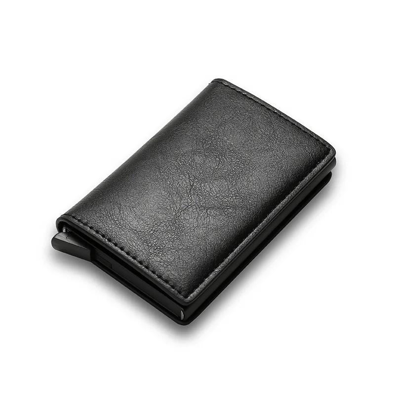 Top Trends: Credit Card Holder Men RFID Wallet Aluminium Box Bank PU Leather Wallets With Money Clip Designer Cardholder Card Case Wholesale Shoppable Styles - Image 6