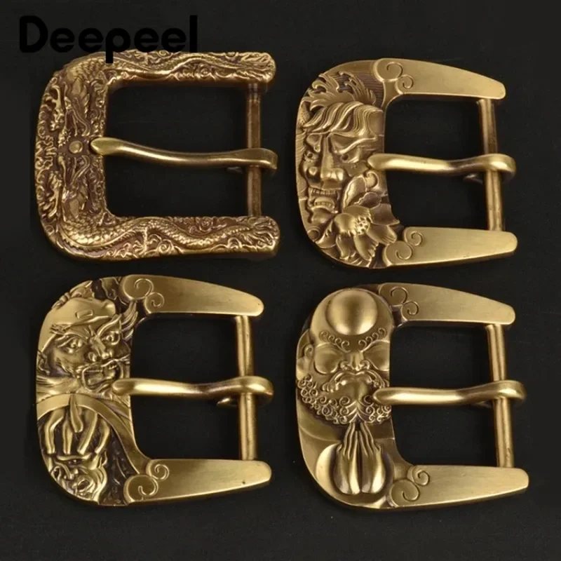 Top Trends: Deepeel 40mm Pure Copper Belt Buckles Head Solid Brass Pin Buckle For 38-39mm Belts Men Leather Craft Metal Jeans Accessories Shoppable Styles